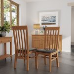 Pair of NT Dining Slat Back Chair PU