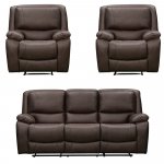 Wicklow Reclining 3+1+1 Sofa Set - Brown