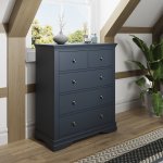 Swanley Midnight Grey Bedroom 2 Over 3 Chest