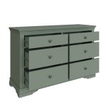 Swanley Cactus Green Bedroom 6 Drawer Chest