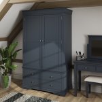 Swanley Midnight Grey Bedroom Gents Wardrobe