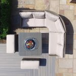 Maze Winchester Royal Corner Dining Set With Fire Pit