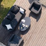 Maze - Outdoor Ambition 3 Seat Sofa Set - Charcoal