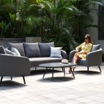 Maze - Outdoor Ambition 3 Seat Sofa Set - Flanelle