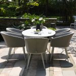 Maze - Outdoor Ambition 6 Seat Oval Dining Set - Lead Chine