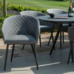 Maze - Outdoor Ambition 8 Seat Oval Dining Set - Flanelle