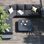 Maze - Outdoor Cove Corner Sofa Group - Charcoal