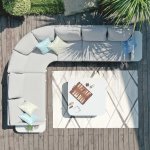 Maze - Outdoor Cove Corner Sofa Group - Lead Chine