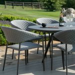 Maze - Outdoor Pebble 8 Seat Oval Dining Set  - Flanelle