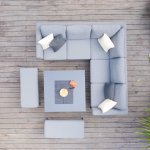 Maze - Outdoor Pulse Square Corner Dining Set With Rising Table -  Flanelle