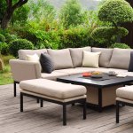 Maze - Outdoor Pulse Square Corner Dining Set With Rising Table -  Taupe