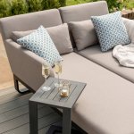 Maze - Outdoor Fabric Unity Double Sunlounger - Taupe