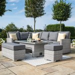 Maze Ascot Rectangular Corner Dining Set - With Rising Table & Weatherproof Cushions