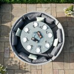 Maze Ascot Round Sofa Dining Set with Rising Table & Weatherproof Cushions