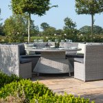 Maze Ascot Round Sofa Dining Set with Rising Table & Weatherproof Cushions