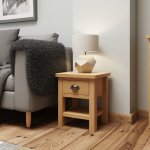 Ranby Oak Dining & Occasional 1 Drawer Lamp Table