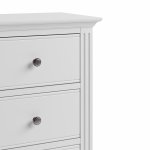 Bletchley White Bedroom 5 Drawer Narrow Chest