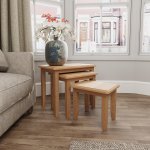 Garton Oak Dining & Occasional Nest of 3 Tables