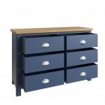 Ranby Blue Bedroom 6 Drawer Chest