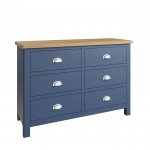 Ranby Blue Bedroom 6 Drawer Chest