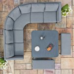 Maze - Outdoor Pulse Deluxe Square Corner Dining Set With Rising Table -  Flanelle