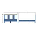 Ranby Blue Bedroom King Bed Frame