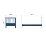 Ranby Blue Bedroom Single Bed Frame