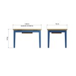 Ranby Blue Dining & Occasional 1.2m Butterfly Extending Table