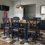 Ranby Blue Dining & Occasional Flip Top Table