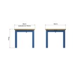 Ranby Blue Dining & Occasional Flip Top Table