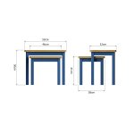 Ranby Blue Dining & Occasional Nest of 2 Tables