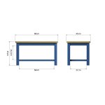 Ranby Blue Dining & Occasional Small Coffee Table