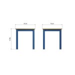 Ranby Blue Dining & Occasional Fixed Top Table