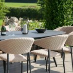 Maze - Outdoor Pebble 8 Seat Oval Dining Set  - Taupe