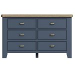 Haxby Oak Painted Bedroom 6 Drawer Chest - Blue