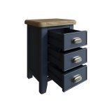 Haxby Oak Painted Bedroom Bedside Cabinet - Blue