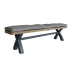 Haxby Painted Dining & Occasional 2.0m Cross Leg Dining Bench - Blue