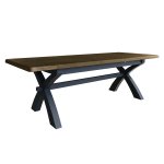 Haxby Painted Dining & Occasional 2.0m Cross Leg Dining Table - Blue