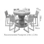 Maze Winchester 6 Seat Round Bar Set