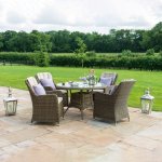 Maze Winchester 4 Seat Round Dining Set With Venice Chairs