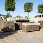 Maze Winchester Royal U Shaped Sofa Set With Fire Pit