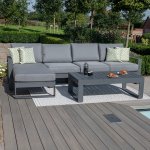 Maze Aluminium Amalfi Chaise Sofa Set- Grey