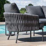 Maze Rope Marina 3 Seat Sofa Set - Charcoal