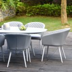 Maze - Outdoor Ambition 8 Seat Oval Dining Set - Lead Chine