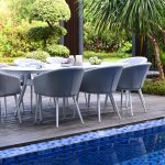 Maze - Outdoor Ambition 8 Seat Oval Dining Set - Lead Chine