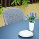 Maze - Outdoor Zest 6 Seat Oval Dining Set  - Flanelle