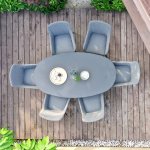 Maze - Outdoor Zest 6 Seat Oval Dining Set  - Flanelle