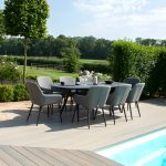 Maze - Outdoor Zest 8 Seat Oval Dining Set  - Flanelle