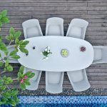 Maze - Outdoor Zest 8 Seat Oval Dining Set  - Lead Chine