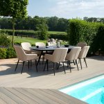 Maze - Outdoor Zest 8 Seat Oval Dining Set  - Taupe